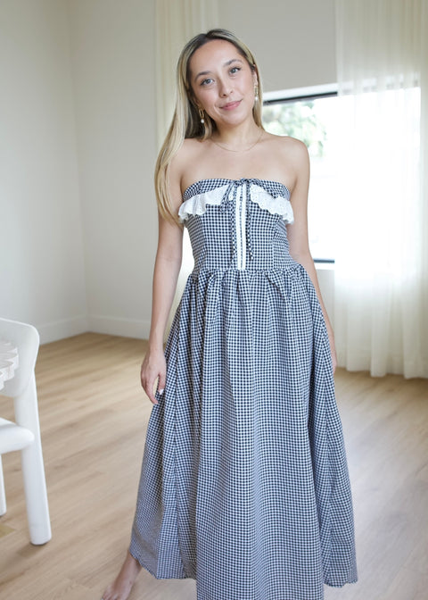 Gingham Garden Maxi