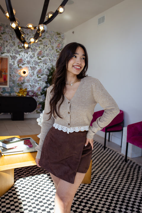 Kassi Suede Mini Skort