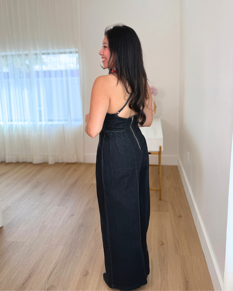 Ava Denim Romper